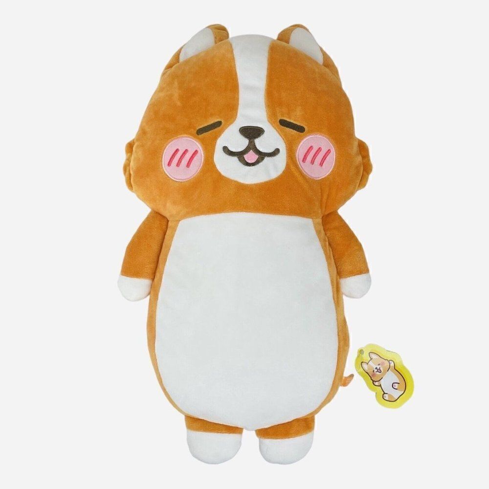 Kawaii 19" Marumaru Corgi Puppy Dog Plush Pillow Tags Super Soft Toy Cute Japan